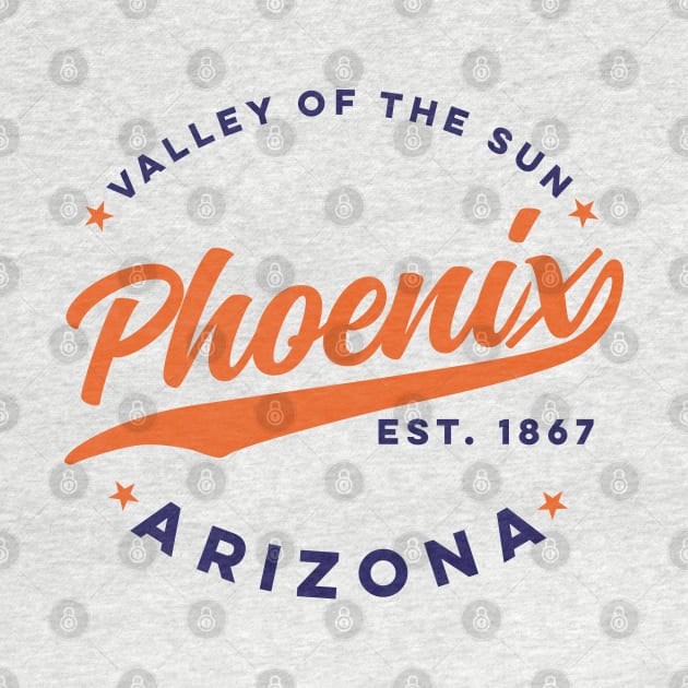 Vintage Phoenix Arizona Valley of the Sun Color City USA by DetourShirts